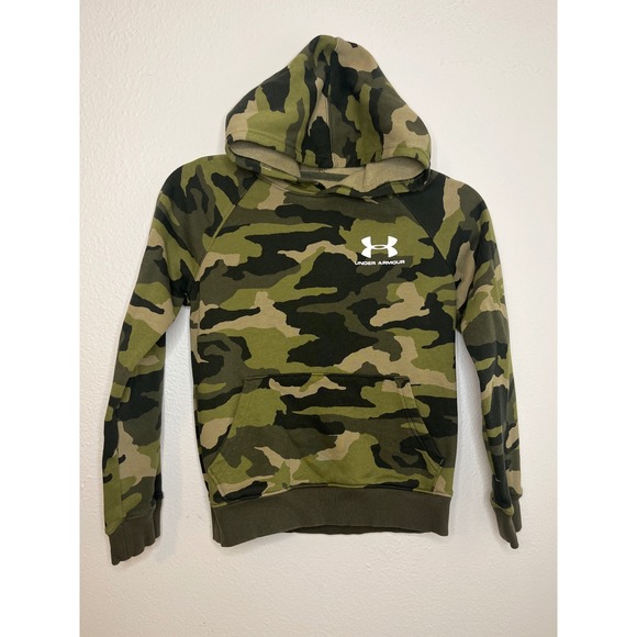 Under Armour Other - Under Armour Kids Camo Hoodie ColdGear Youth Small Pullover